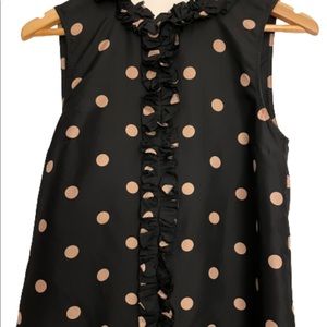 Marc Jacobs silk polka dot blouse.